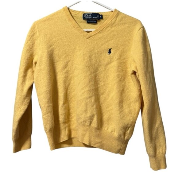Polo By Ralph Lauren 100% Merino Wool Sweater Size Large Italian Yarn‎ Preppy - Picture 1 of 11